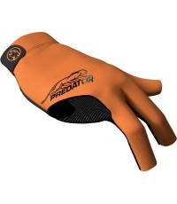 Billiard Glove, Predator Second Skin, 3-Finger, orange-black, to wear on right hand, S&M