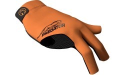 Billiard Glove, Predator Second Skin, 3-Finger, orange-black, to wear on right hand, L&XL