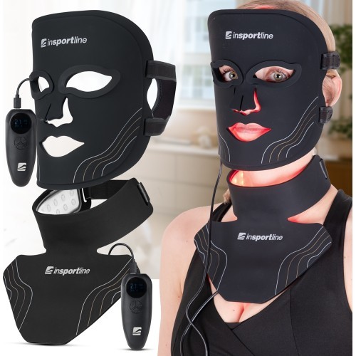 LED Infrared Light Therapy Face Mask inSPORTline Radora & Neck and Neckline Mask inSPORTline Rademis 2,500 mAh