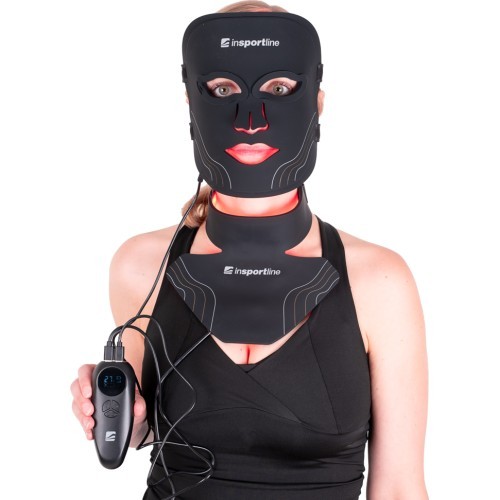 LED Infrared Light Therapy Face Mask inSPORTline Radora & Neck and Neckline Mask inSPORTline Rademis 2,500 mAh