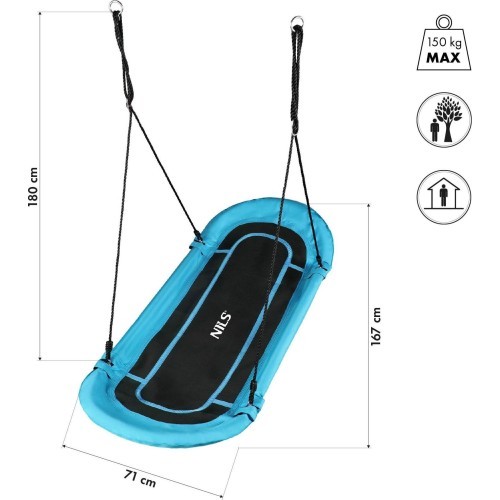 Качели Аистиное гнездо NILS NB5044 бирюзовые