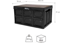 Salokāma kempinga kaste ar 2-in-1 galda funkciju 20 l Nils Camp NCB4005