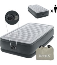 Piepūšamais matracis 191x99 cm ar sūkni vienvietīgs INTEX DELUXE 64412ND
