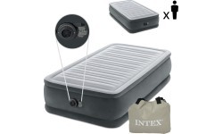 Piepūšamais matracis 191x99 cm ar sūkni vienvietīgs INTEX DELUXE 64412ND