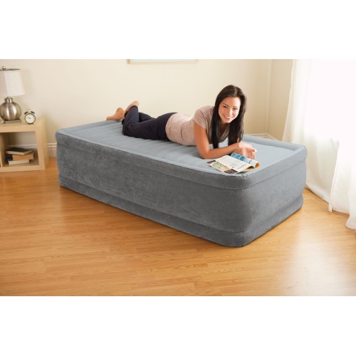 Piepūšamais matracis 191x99 cm ar sūkni vienvietīgs INTEX DELUXE 64412ND