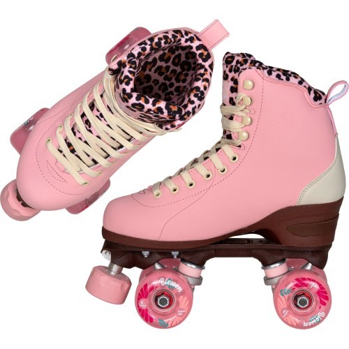 Chaya Miyu Pink Leopard quad roller skates