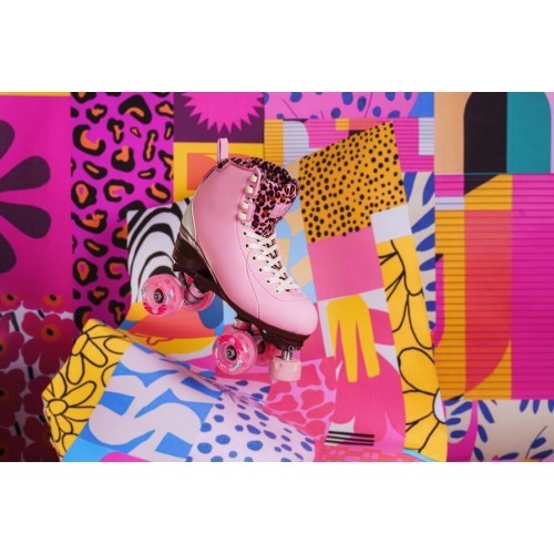 Chaya Miyu Pink Leopard quad roller skates