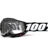 Children’s Motocross Goggles 100% Accuri 2 Junior - Black, Clear Plexi