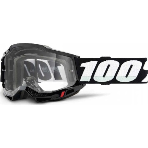 Children’s Motocross Goggles 100% Accuri 2 Junior - Black, Clear Plexi