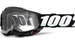 Children’s Motocross Goggles 100% Accuri 2 Junior - Black, Clear Plexi