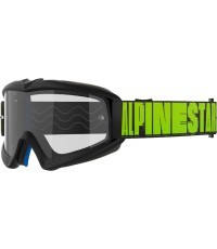 Bērnu motokrosa brilles Alpinestars Vision Youth - Hollow melns antracīts/fluorescējoši dzeltens, caurspīdīgs pleksistikls