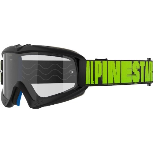 Bērnu motokrosa brilles Alpinestars Vision Youth - Hollow melns antracīts/fluorescējoši dzeltens, caurspīdīgs pleksistikls