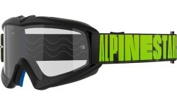 Children’s Motocross Goggles Alpinestars Vision Youth - Hollow black anthracite/fluo yellow, clear plexiglass