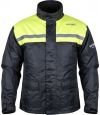Motorcycle Rain Jacket W-TEC Nowet - Black-Fluo