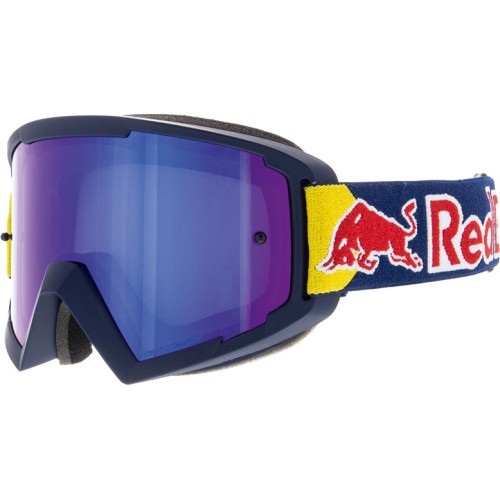Motokrosa brilles Red Bull Spect Whip, matēti zilas, zili spoguļstikli