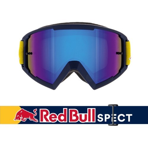 Motocross Goggles Red Bull Spect Whip, Matte Blue, Blue Mirrored Lens