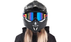 Очки для мотокросса Red Bull Spect Whip, матовые синие, синие зеркальные линзы