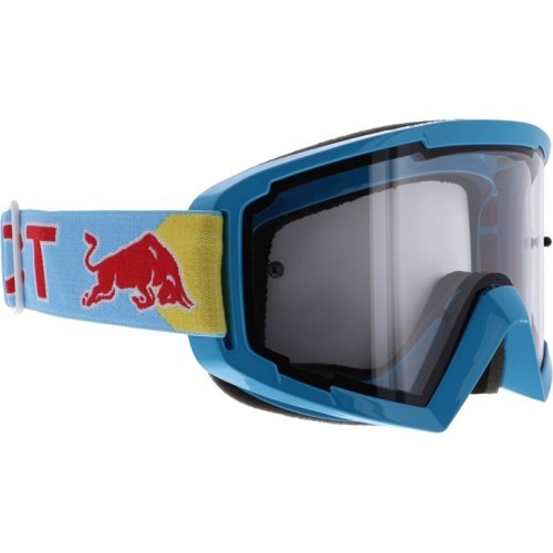 Motokrosa brilles Red Bull Spect Whip, neona zilas, caurspīdīgas lēcas