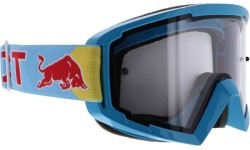 Motokrosa brilles Red Bull Spect Whip, neona zilas, caurspīdīgas lēcas