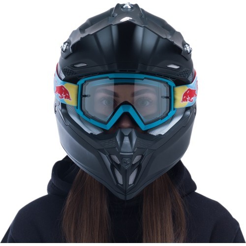 Очки для мотокросса Red Bull Spect Whip, неоновый синий, прозрачные линзы