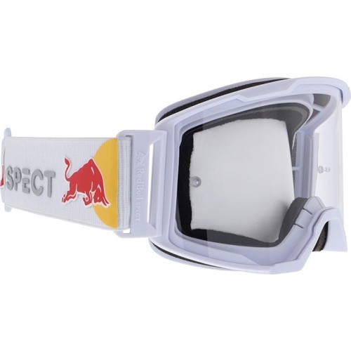 Очки для мотокросса Red Bull Spect Strive Panovision, матовые белые, прозрачные линзы