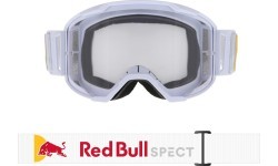 Motokrosa brilles Red Bull Spect Strive Panovision, matēti baltas, caurspīdīgas lēcas