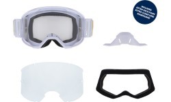 Motocross Goggles Red Bull Spect Strive Panovision, Matte White, Clear Lens
