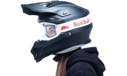 Очки для мотокросса Red Bull Spect Strive Panovision, матовые белые, прозрачные линзы