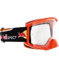 Motocross Goggles Red Bull Spect Strive, Matte Orange, Clear Lens