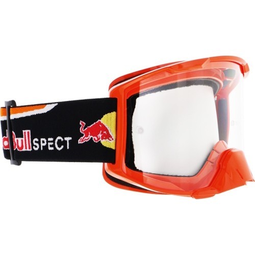 Motocross Goggles Red Bull Spect Strive, Matte Orange, Clear Lens