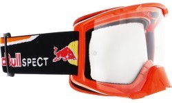 Motocross Goggles Red Bull Spect Strive, Matte Orange, Clear Lens