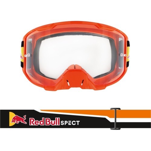Мотокроссовые очки Red Bull Spect Strive, матовые оранжевые, прозрачные линзы