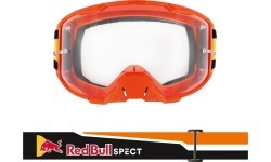 Motokrosa brilles Red Bull Spect Strive, matēti oranžas, caurspīdīgas lēcas