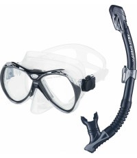 Snorkelēšanas komplekts MANUS + BORNEO col.07 tīkliņa somā
