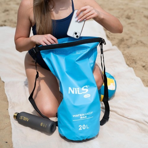 Ūdensizturīga soma Nils Camp NC1703, 20 l, spilgti zila