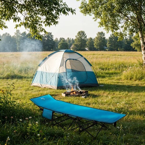 NC2701 CAMP FOLDING BED BLUE 188 CM NILS