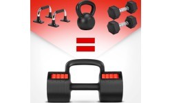 ADJUSTABLE DUMBBELL WITH PUSH-UP BAR AND KETTLEBELL FUNCTION HL05 3in1 HMS