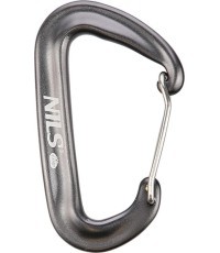 Karabīne NILS Camp NC1707, 12 kN, pelēka