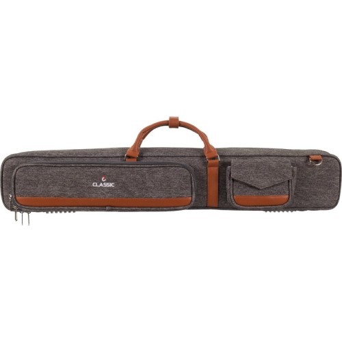 Mīksts biljarda kija somas Classic Challenger, pelēkbrūns, 3/5, 85 cm