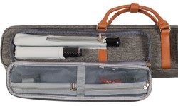 Mīksts biljarda kija somas Classic Challenger, pelēkbrūns, 3/5, 85 cm