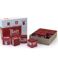 Бильярдный мел Master, красный, 12 шт.