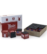 Бильярдный мел Master, чёрный, 12 шт.