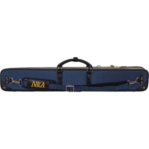 Ciets futrālis biljarda kijai Classic N&A, melns-zils, 2x4, 85 cm