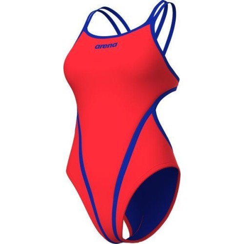 Sieviešu peldkostīms Arena Solid Double Cross Back Sunset-Neon Blue 34 - 458