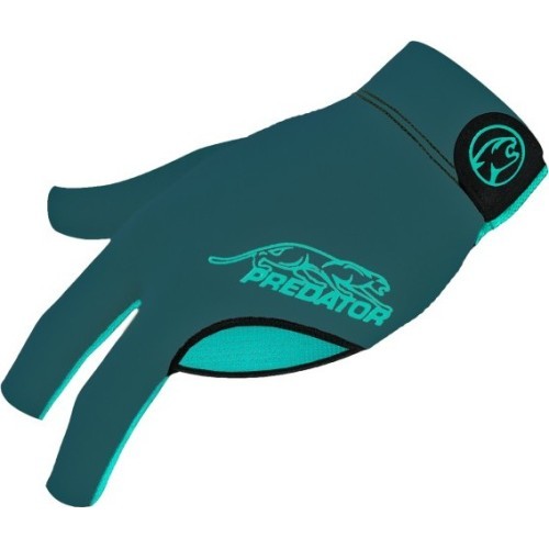 Billiard Glove, Predator Second Skin, 3-Finger, grün-teal, to wear on left hand, S&M