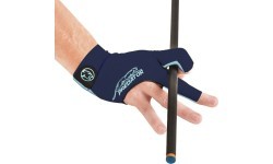 Billiard Glove, Predator Second Skin, 3-Finger, blue-teal, to wear on right hand, S&M