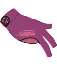 Billiard Glove, Predator Second Skin, 3-Finger, purple-pink, to wear on left hand, S&M
