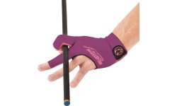 Billiard Glove, Predator Second Skin, 3-Finger, purple-pink, to wear on left hand, S&M