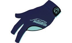 Billiard Glove, Predator Second Skin, 3-Finger, blue-teal, to wear on left hand, S&M