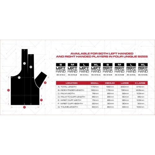 Billiard Glove, Cuetec Axis, 3-Finger, Ghost Edition, to wear on left hand, M
